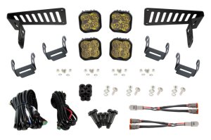 Jeep Wrangler Mounting Brackets - Diode Dynamics - SS3 Cowl LED Bracket Kit - Yellow Pro - `18-`23